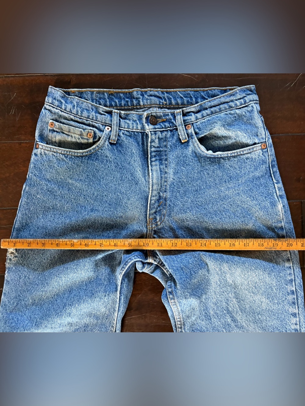 Vintage 1980’s Levi's 506 Medium WashStraight Leg Light Blue Jeans - Made in USA - Picture 9 of 15
